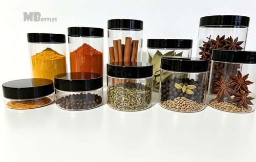 Plastic storage jars - storage,