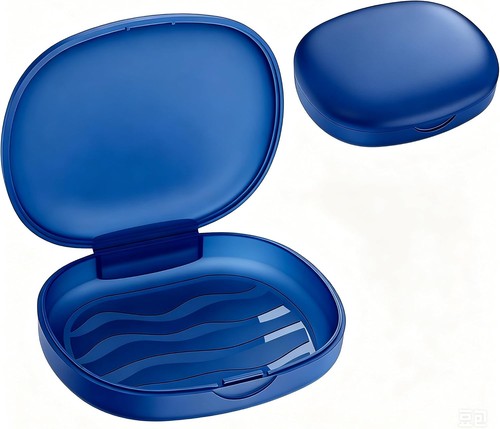 Slim retainer case - blue, snap