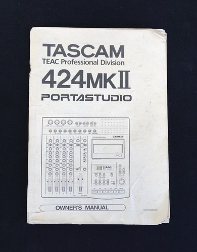 Tascam 424 mkii owner manual - owner's,
