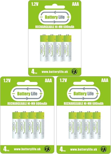 12x new rechargeable aaa - rechargeable,