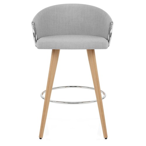 Neo grey fabric seat - grey, wooden