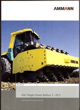 Ammann ASC Single Drum Rollers 7-25t 2010 UK Market Sales Brochure