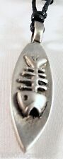 Surfing Surfboard Fish Pewter Pendant - LAST FEW