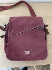 Troop London Classic Cross Body Canvas Bag Burgundy 