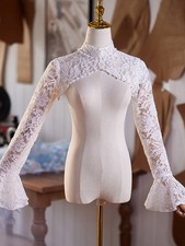 Women Lace short Jacket Shrug Bolero Crop Top WrapEvening Party Wedding