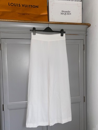 Zara white wide leg - zara, trousers