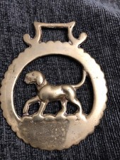 Horse Brass With Hound dog