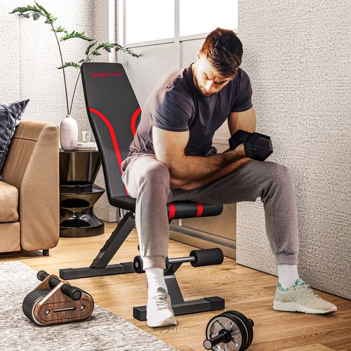 Foldable workout bench with - bench,