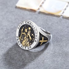 Mens Amulet Signet Ring