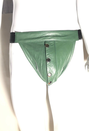 Mens string green leather - d-green,
