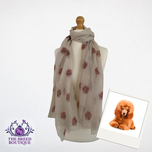 Poodle scarf ladies - dog, print