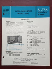 Ultra Radiogram Model 6306 - Ultra Service Sheet SS 211 - 6 Pages - B9878