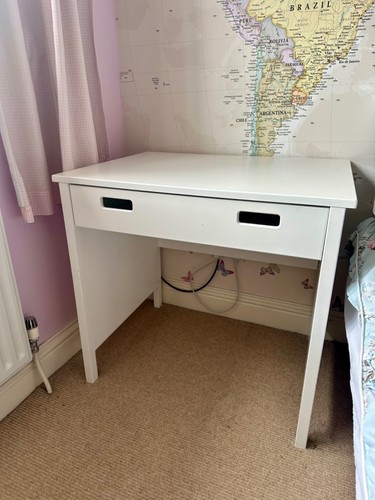 White wood desk - ,, one