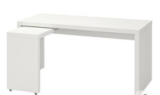 White office desk- Malm ikea 