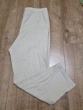 BHS Ladies Stone Colour Stretch Casual Trousers Uk Size 18 Used Elastic Waist