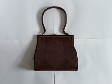 Vintage 1940s Brown Handbag By