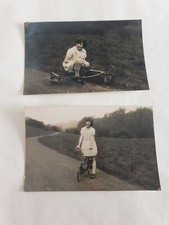 Vintage Photographs Of A Child With A Bike