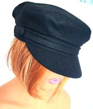 Fiddler Captain Hat Black Wool