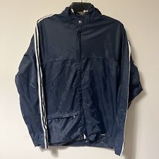 Adidas Ventex Windbreaker Mens Medium Navy Track Jacket Full Zip Vintage Light
