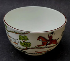 BONE CHINA COALPORT HUNTING SCENE SUGAR BOWL