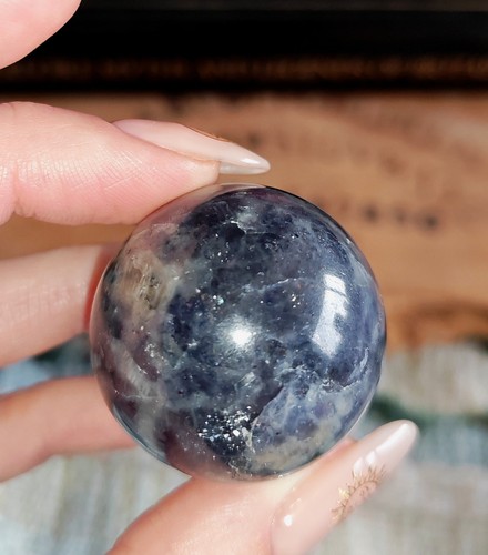 Bloodshot iolite sphere - bloodshot,
