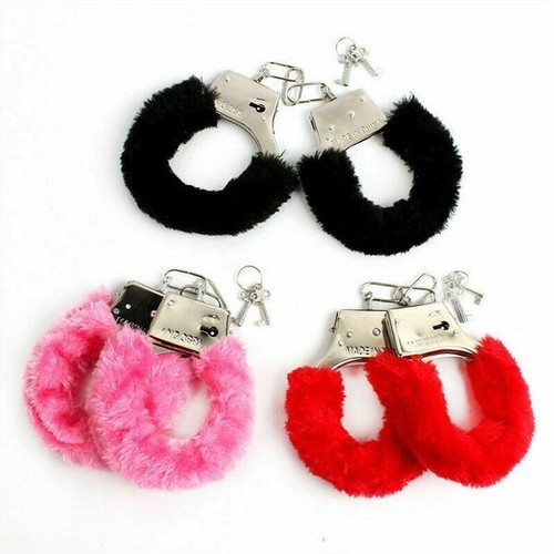 Fluffy handcuffs metal - handcuffs,