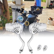 10mm chrome skull rear - chrome,
