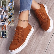 Womens ladies lace up smart