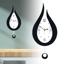 Silent Waterdrop Wall Clock Modern Decorate Pendulum Acrylic Wall Hanging Silent