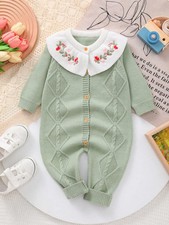 Baby Girls Green Knitted