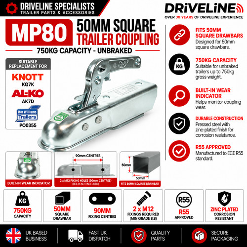 Mp80 trailer hitch - mp80, coupling