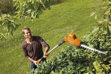 Bare Flymo Sabre Cut 24VTelescopic Cordless Hedge Trimmer .