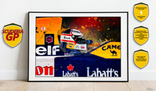 Nigel Mansell Victory Williams 1990-1992 F1 Print Poster FW14B Hand Drawn Art