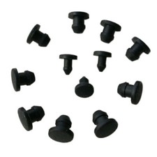 Black Snap-On Hole Plug Round Silicone Rubber Blanking Seal Bung Pipe 2.5~14mm 