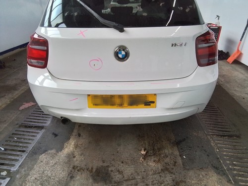 Rear bumper white bmw - rear, 1