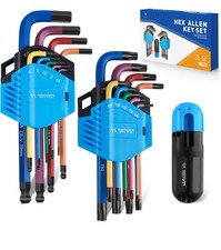 Allen Key and Torx/Star Key Set (with T-Handle), Sizes 1.5mm-10mm 18pcs