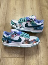 Nike SB Dunk LowxFutura Laboratories Bleached Aqua-[HF6061-400]-Size UK7.5/US8.5