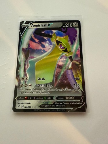 Aegislash 126 185 holo - aegislash, v