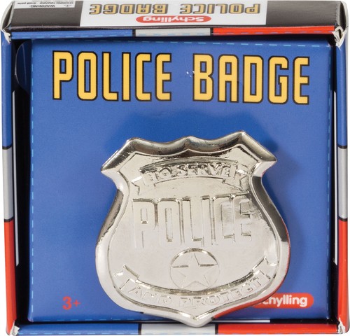 Toy police badge metal - police,