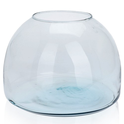 Large round clear glass - round, flower