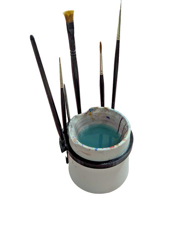 Water pot paint - paint, brush