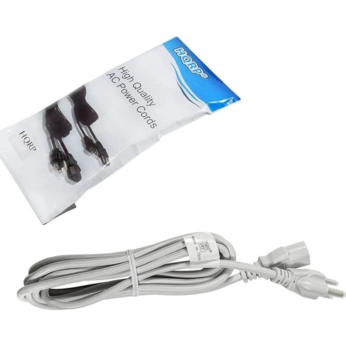 Hqrp 10ft white power - ac, cord