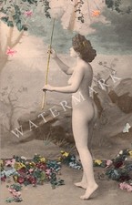 FRENCH NUDE COLOUR POSTCARD OF