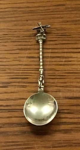 Dutch silver coffee spoon with - silver,