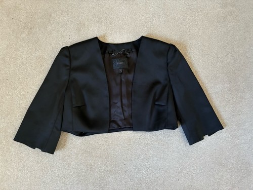 Coast black satin cropped - coast,