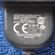 switching power supply 6V -1A  Model: S006MB0600100