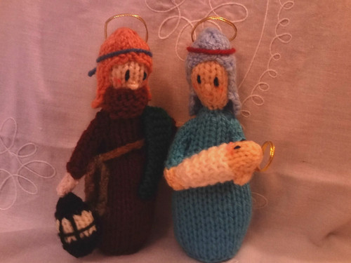 New hand knitted nativity - hand,