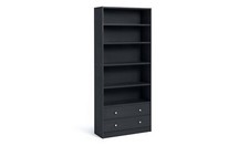 Maine 2 Drawer Bookcase - Black Ash Effect