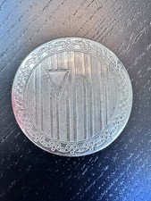 vintage silver compact mirror