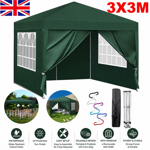 3x3m heavy duty gazebo marquee - 3x3m,